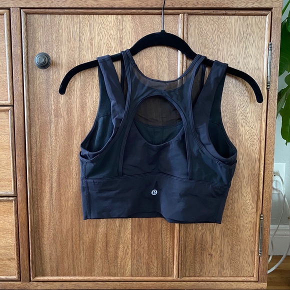 EUC Lululemon Black Mesh Bra - Picture 2 of 3